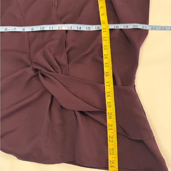 Express Elegant Dark Purple Twist front Women's blouse size large - Picture 6 of 10